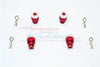Traxxas Telluride 4X4 Aluminum Front & Rear Magnet Body Post - 1 Set Red