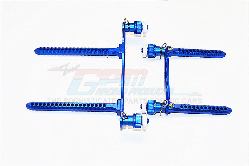 Traxxas Telluride 4X4 Aluminum Front & Rear Body Post Mount With Magnet Post - 1 Set Blue