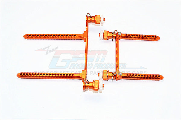 Traxxas Telluride 4X4 Aluminum Front & Rear Body Post Mount With Magnet Post - 1 Set Orange