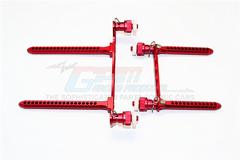 Traxxas Telluride 4X4 Aluminum Front & Rear Body Post Mount With Magnet Post - 1 Set Red