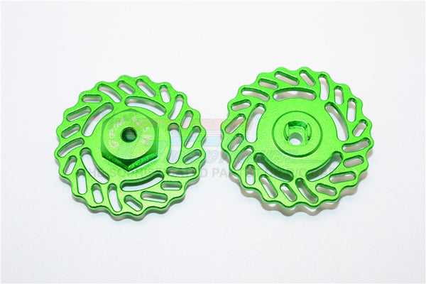 Traxxas LaTrax Teton & LaTrax SST Aluminum Brake Disk +2.5mm Thick - 2Pcs Set Green