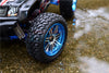 Traxxas LaTrax Teton & LaTrax SST Aluminum Front Brake Disk +2.5mm Thick With Wheels & Tires - 1Pr Set Orange