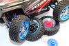 Traxxas LaTrax Teton & LaTrax SST Aluminum Front Brake Disk +2.5mm Thick With Wheels & Tires - 1Pr Set Red