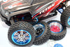 Traxxas LaTrax Teton & LaTrax SST Aluminum Front Brake Disk +2.5mm Thick With Wheels & Tires - 1Pr Set Silver