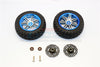 Traxxas LaTrax Teton & LaTrax SST Aluminum Front Brake Disk +2.5mm Thick With Wheels & Tires - 1Pr Set Black