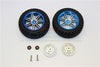 Traxxas LaTrax Teton & LaTrax SST Aluminum Front Brake Disk +2.5mm Thick With Wheels & Tires - 1Pr Set Silver