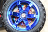 Traxxas LaTrax Teton & LaTrax SST Aluminum Brake Disk +2.5mm Thick With Tires And Wheels - 4Pcs Set Black+Blue