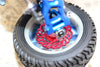 Traxxas LaTrax Teton & LaTrax SST Aluminum Brake Disk +2.5mm Thick With Tires And Wheels - 4Pcs Set Blue+Blue