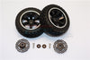 Traxxas LaTrax Teton & LaTrax SST Aluminum Brake Disk +2.5mm Thick With Tires And Wheels - 4Pcs Set Black+Black