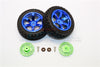 Traxxas LaTrax Teton & LaTrax SST Aluminum Brake Disk +2.5mm Thick With Tires And Wheels - 4Pcs Set Green+Blue