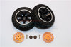 Traxxas LaTrax Teton & LaTrax SST Aluminum Brake Disk +2.5mm Thick With Tires And Wheels - 4Pcs Set Orange+Black