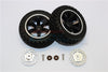 Traxxas LaTrax Teton & LaTrax SST Aluminum Brake Disk +2.5mm Thick With Tires And Wheels - 4Pcs Set Silver+Black