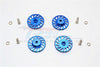 Traxxas LaTrax Teton & LaTrax SST Aluminum Wheel Hex Adapter +2mm With Brake Disk - 4Pcs Set Blue