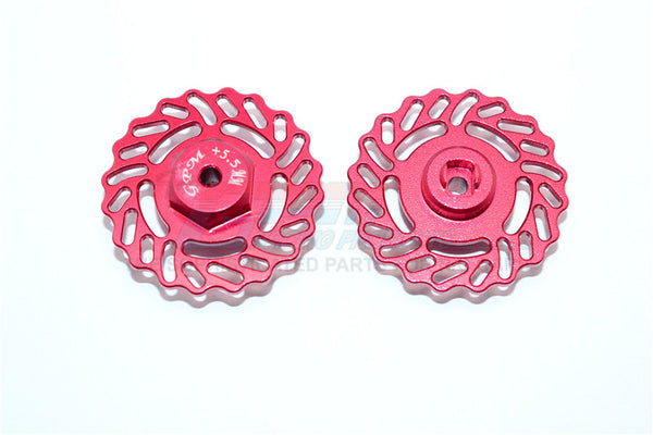 Traxxas LaTrax Teton & LaTrax SST Aluminum Brake Disk +5.5mm Thick - 2Pcs Set Red