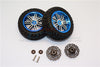 Traxxas LaTrax Teton & LaTrax SST Aluminum Rear Brake Disk +5.5mm Thick With Wheels & Tires - 1Pr Set Black