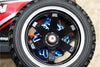 Traxxas LaTrax Teton & LaTrax SST Aluminum Brake Disk +5.5mm Thick With Tires And Wheels - 4Pcs Set Black+Blue