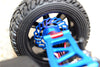 Traxxas LaTrax Teton & LaTrax SST Aluminum Brake Disk +5.5mm Thick With Tires And Wheels - 4Pcs Set Blue+Blue