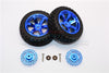 Traxxas LaTrax Teton & LaTrax SST Aluminum Brake Disk +5.5mm Thick With Tires And Wheels - 4Pcs Set Blue+Blue