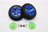 Traxxas LaTrax Teton & LaTrax SST Aluminum Brake Disk +5.5mm Thick With Tires And Wheels - 4Pcs Set Green+Blue