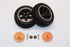 Traxxas LaTrax Teton & LaTrax SST Aluminum Brake Disk +5.5mm Thick With Tires And Wheels - 4Pcs Set Orange+Black