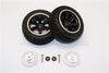 Traxxas LaTrax Teton & LaTrax SST Aluminum Brake Disk +5.5mm Thick With Tires And Wheels - 4Pcs Set Silver+Black