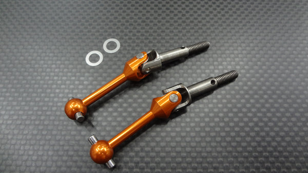 Tamiya TT-01 / TT-01D / TT-02 Titanium + Aluminum-7075 Unviersal Swing Shaft - 1Pr Orange