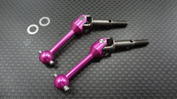 Tamiya TT-01 / TT-01D / TT-02 Titanium + Aluminum-7075 Unviersal Swing Shaft - 1Pr Pink