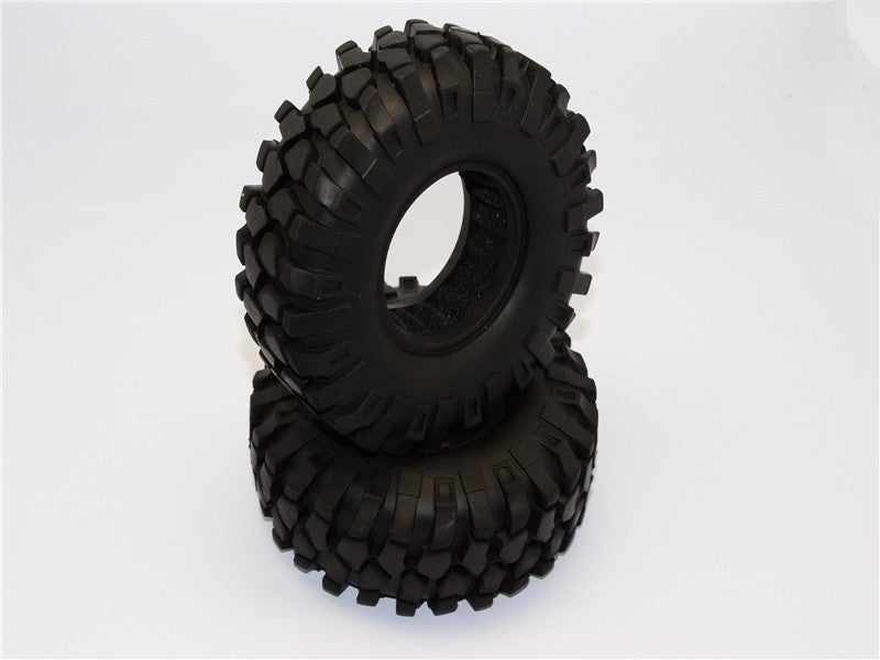 1.9'' Rubber Tires With Foam Inserts (Outer Diameter 96mm, Tire Width 37mm) - 1Pr Original Color - JTeamhobbies