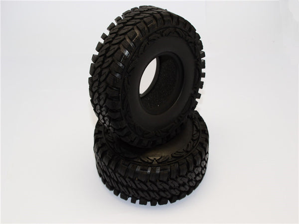1.9'' Rubber Tires With Foam Inserts (Outer Diameter 114mm, Tire Width 44mm) - 1Pr Original Color - JTeamhobbies