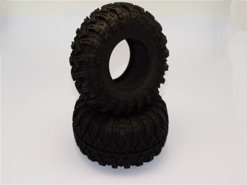 2.2'' Rubber Tires With Foam Inserts (Outer Diameter 130mm, Tire Width 60mm) - 1Pr Original Color - JTeamhobbies