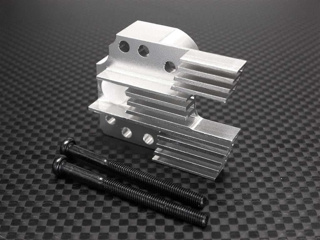 Tamiya TL01 Aluminum Motor Mount For 19T, 21T, 23T with Screws - Silver
