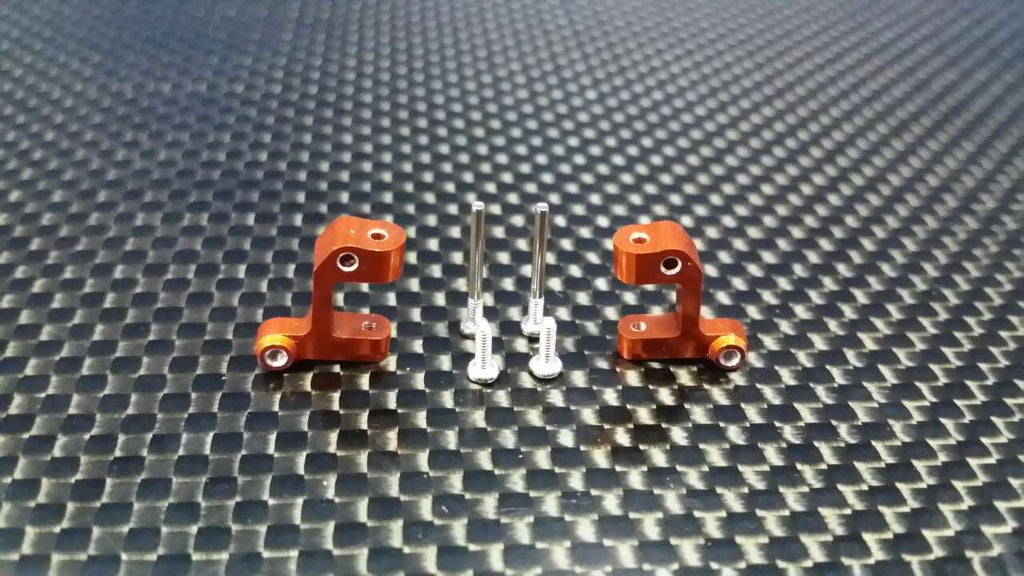 Team Losi Micro T Aluminum Front C-Hub With Screws - 1Pr Set Orange