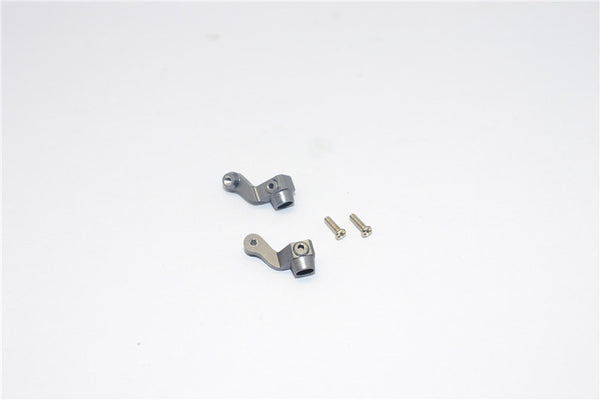 Team Losi Micro T Aluminum Front Knuckle Arm With Screws - 1Pr Set Gray Silver