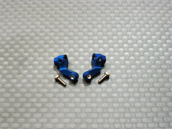Team Losi Micro T Aluminum Front Knuckle Arm With Screws - 1Pr Set Blue