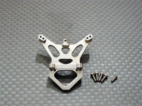 Team Losi Micro T Aluminum Rear Shock Tower With Screws - 1Pc Set Silver