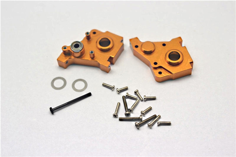 Team Losi Micro T Aluminum Rear Gear Box (Include Bearing 2X5X2.5mm-2Pcs & 3X6X2.5mm-2Pcs) - 1 Set Gold