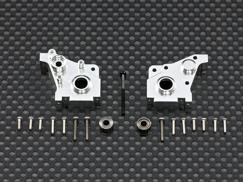 Team Losi Micro T Aluminum Rear Gear Box-1Set (Include Bearing 2X5X2.5Mm-2Pcs & 3X6X2.5Mm-2Pcs) Silver