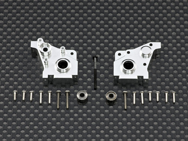 Team Losi Micro T Aluminum Rear Gear Box-1Set (Include Bearing 2X5X2.5Mm-2Pcs & 3X6X2.5Mm-2Pcs) Silver
