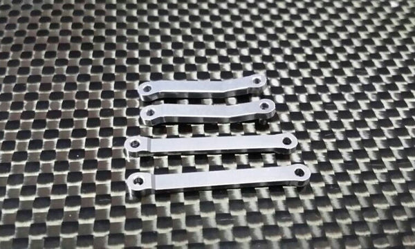 Team Losi Micro T Aluminum Front Camber Link + Rear Camber Link - 2 Pr Set Gray Silver