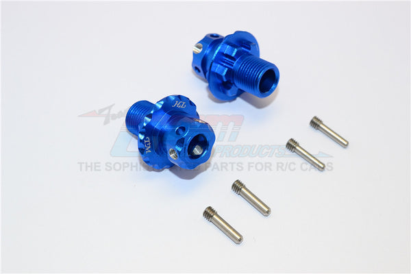 Aluminum Hex Adapters For 1:8 Arrma Nero 6S / Arrma Fazon 6S / Thunder Tiger K-Rock / Team Magic E6 III HX - 2Pcs Set Blue