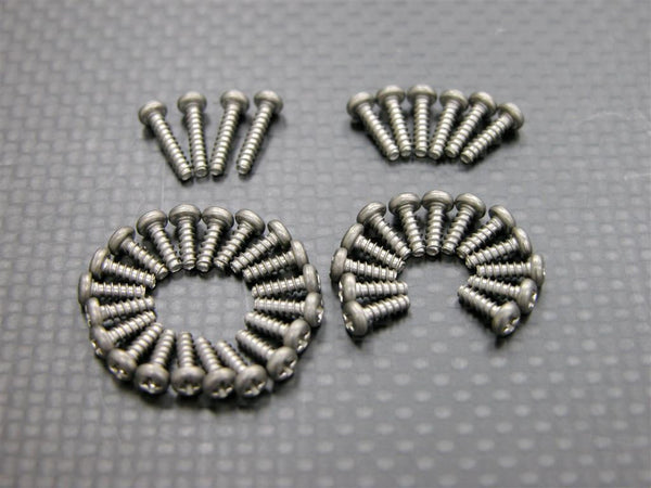 Kyosho Mini-Z Monster Titanium Full Screws Set (2X6PB-33Pcs, 2X8PB-6Pcs, 2X10PB-4Pcs) - 43Pcs Set