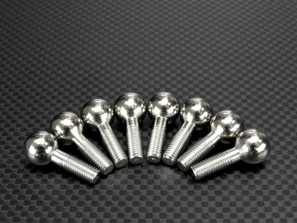Traxxas T-Maxx Steel Pillow Ball Set - 8 Pcs Set Silver