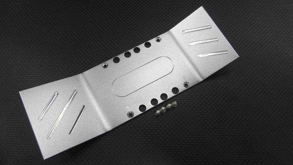 Traxxas T-Maxx & T-Maxx 3.3 Aluminum Full Armor Centre Skid Plate - 1Pc Silver
