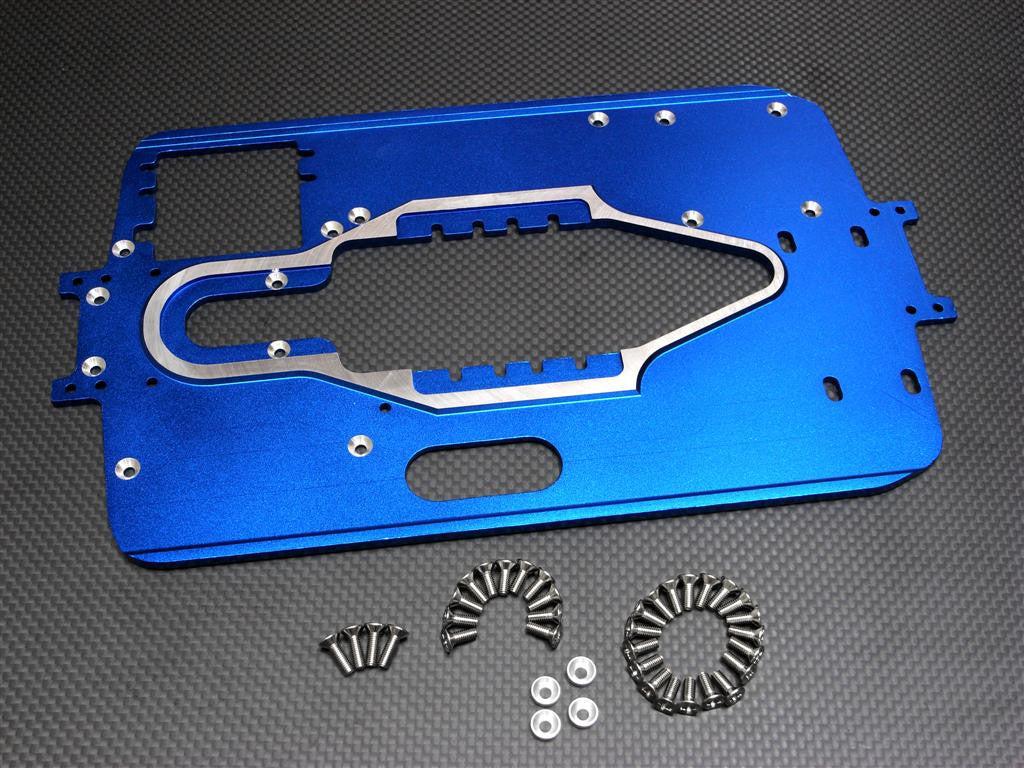 Traxxas T-Maxx Aluminum Main Chassis(4.5mm) - 1 Set Blue