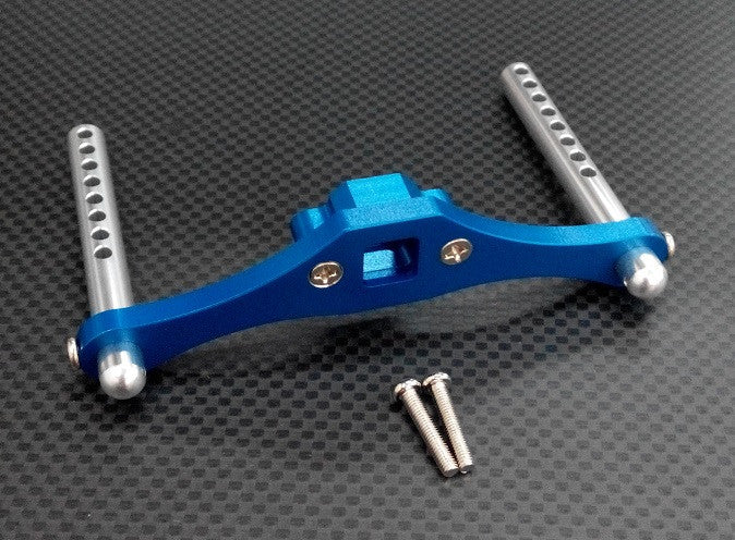 Traxxas T-Maxx Aluminum Rear Body Mount Plate W/Post 100mm - 1Pr Set Blue