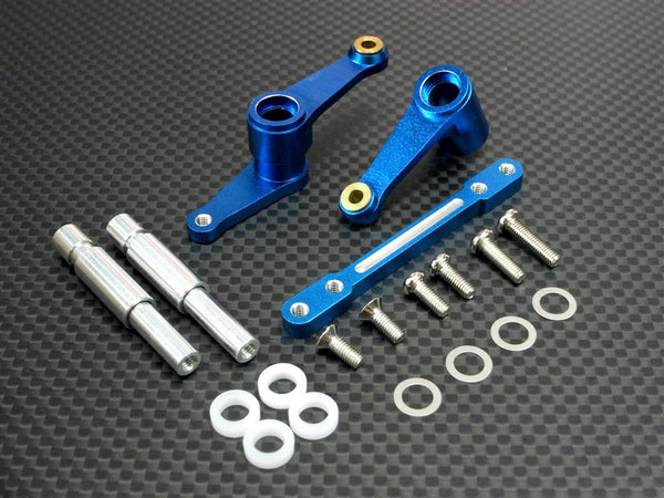 Traxxas T-Maxx & T-Maxx 3.3 Aluminum Bearing Steering W/ Plate (Exclude Bearing) - 1 Set Blue