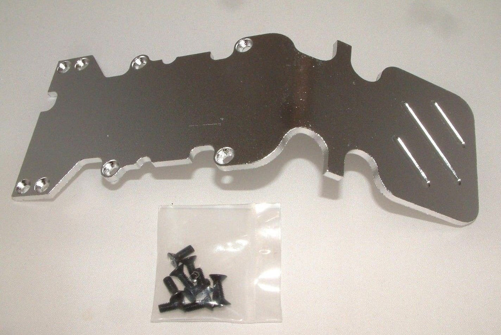Traxxas T-Maxx & T-Maxx 3.3 Aluminum Rear Skid Plate - 1Pc Silver