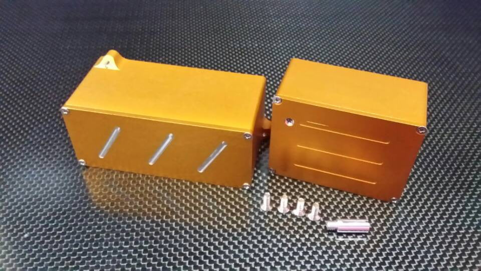 Traxxas T-Maxx Aluminum Battery Cover Box + Receiver Box - 1 Set Gold