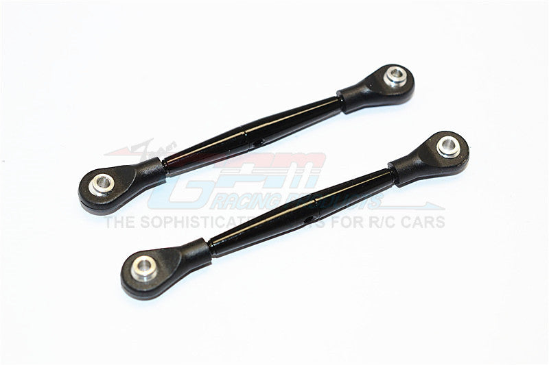 Aluminum 3mm Clockwise And Anticlockwise Turnbuckles With 5.8X2.5X6mm Balls (Length 64mm To 67mm) - 1Pr Black