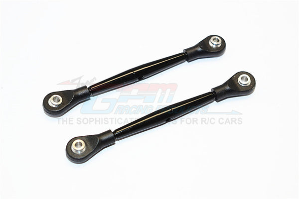Aluminum 3mm Clockwise And Anticlockwise Turnbuckles With 5.8X2.5X6mm Balls (Length 64mm To 67mm) - 1Pr Black